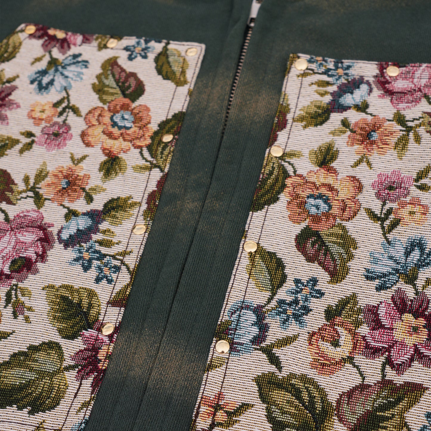 Floral Zip-Hoodie