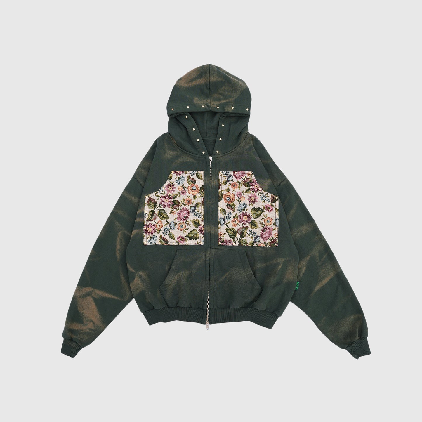 Floral Zip-Hoodie