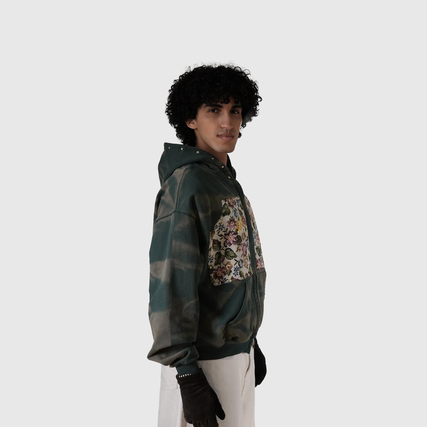 Floral Zip-Hoodie
